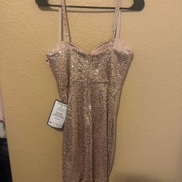 Morgan & Co. Sparkling Gold Mini Dress - Picture 3 of 4